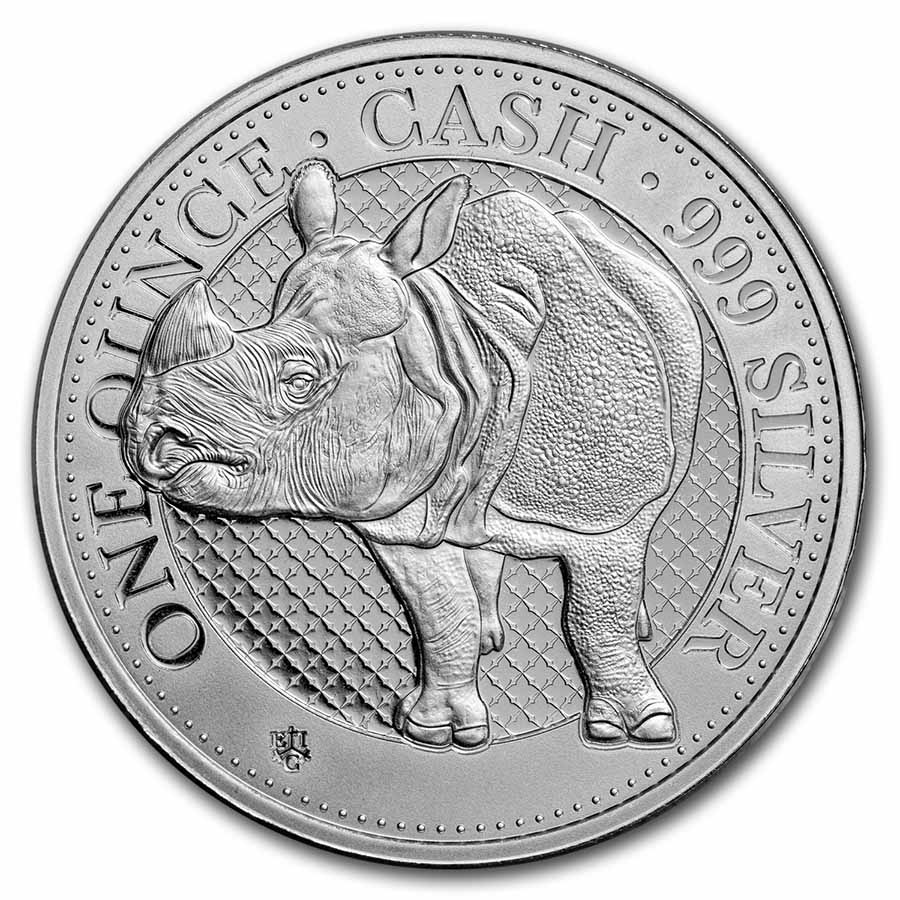 2022 St. Helena 1 oz Silver £1 Cash Series: Rhino | eBay